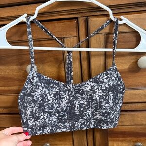 lululemon athletica Black & White Printed Strappy Sports Bra